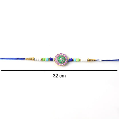 Floral Stone Rakhi on Soft Durable Thread