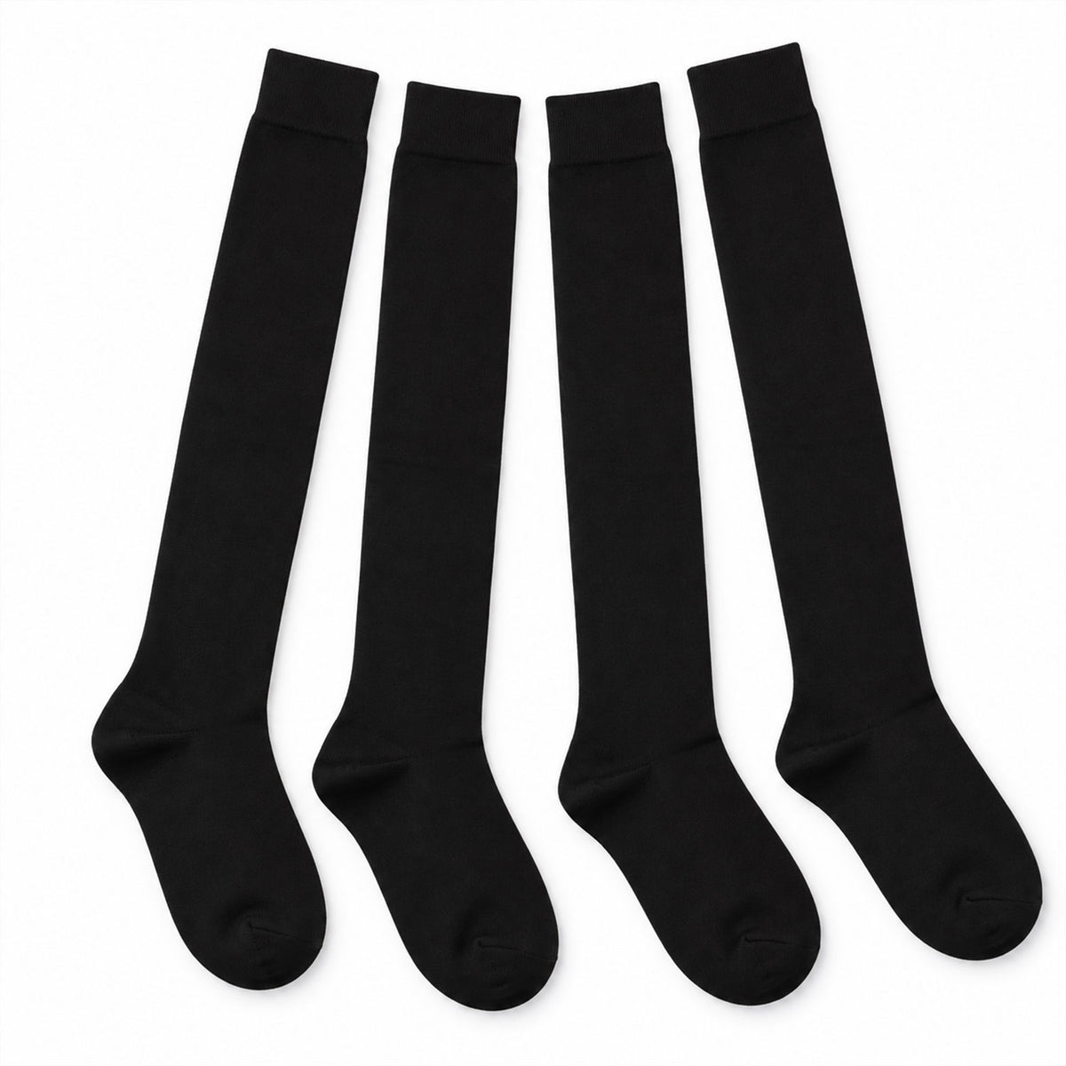 Long Soft Stretchable Over Knee Socks for Everyday Casual Wear and Style (2 Pair)