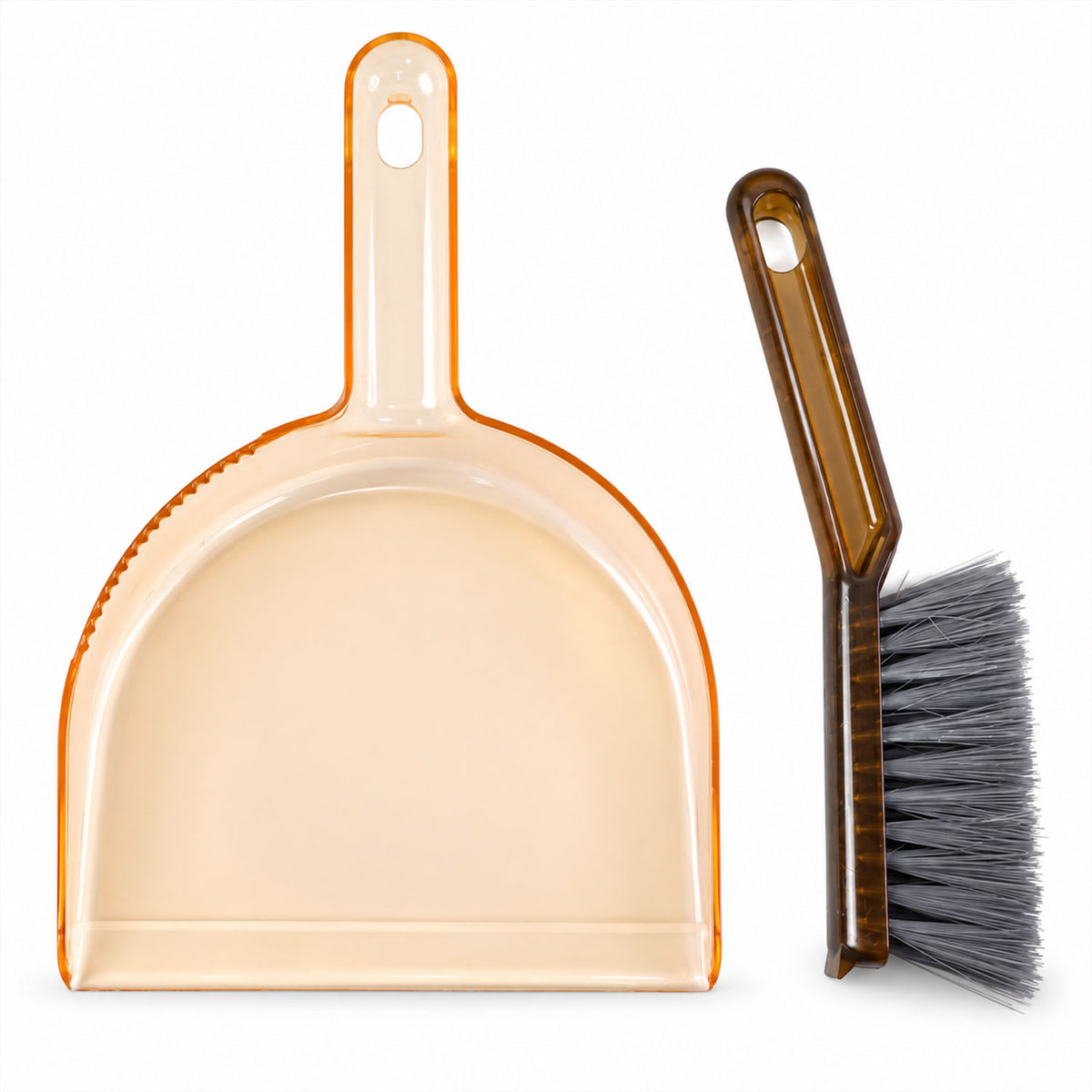 Plastic Dustpan and Hand Brush for Kitchen and Everyday Surface Cleaning (2 Pc Set)