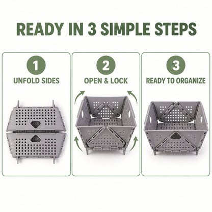 Foldable Storage Basket – Ventilated & Space-Saving | Tidy Table