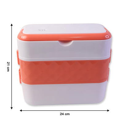 Electric Heated Lunch Box with Stainless Steel Inner Containers (1 Set)