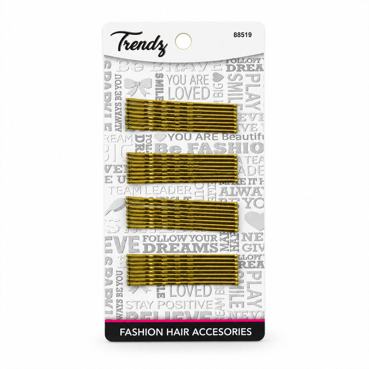 gold metal wavy hair pins set