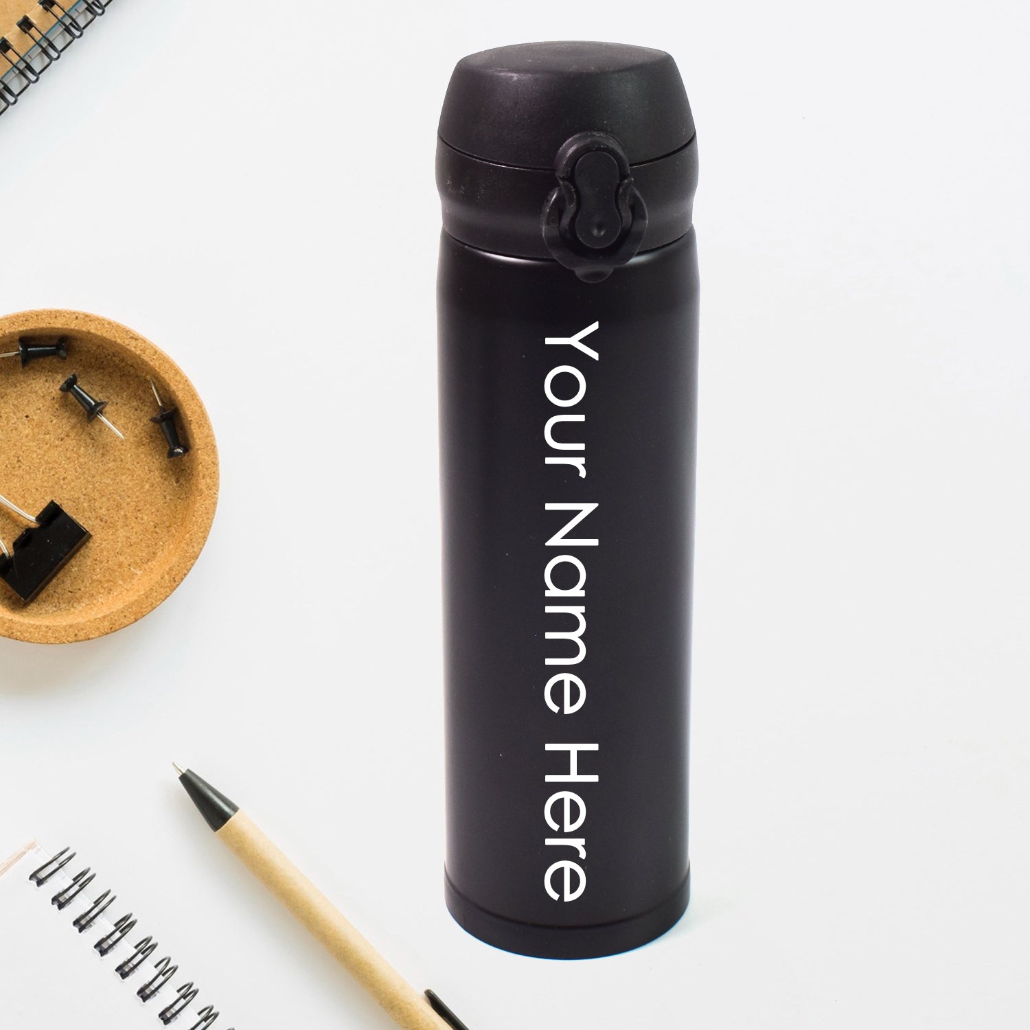 Customized / Personalized Insulated Stainless Steel Bottle (500 ML / Mix Color)