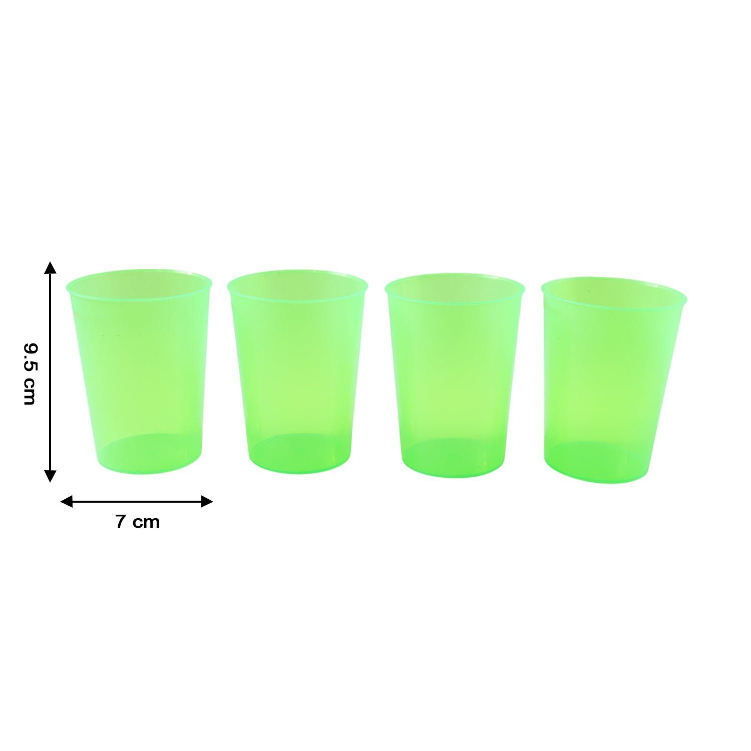 Reusable Plastic Drinking Tumblers - 4-Piece Transparent Water Cup Set