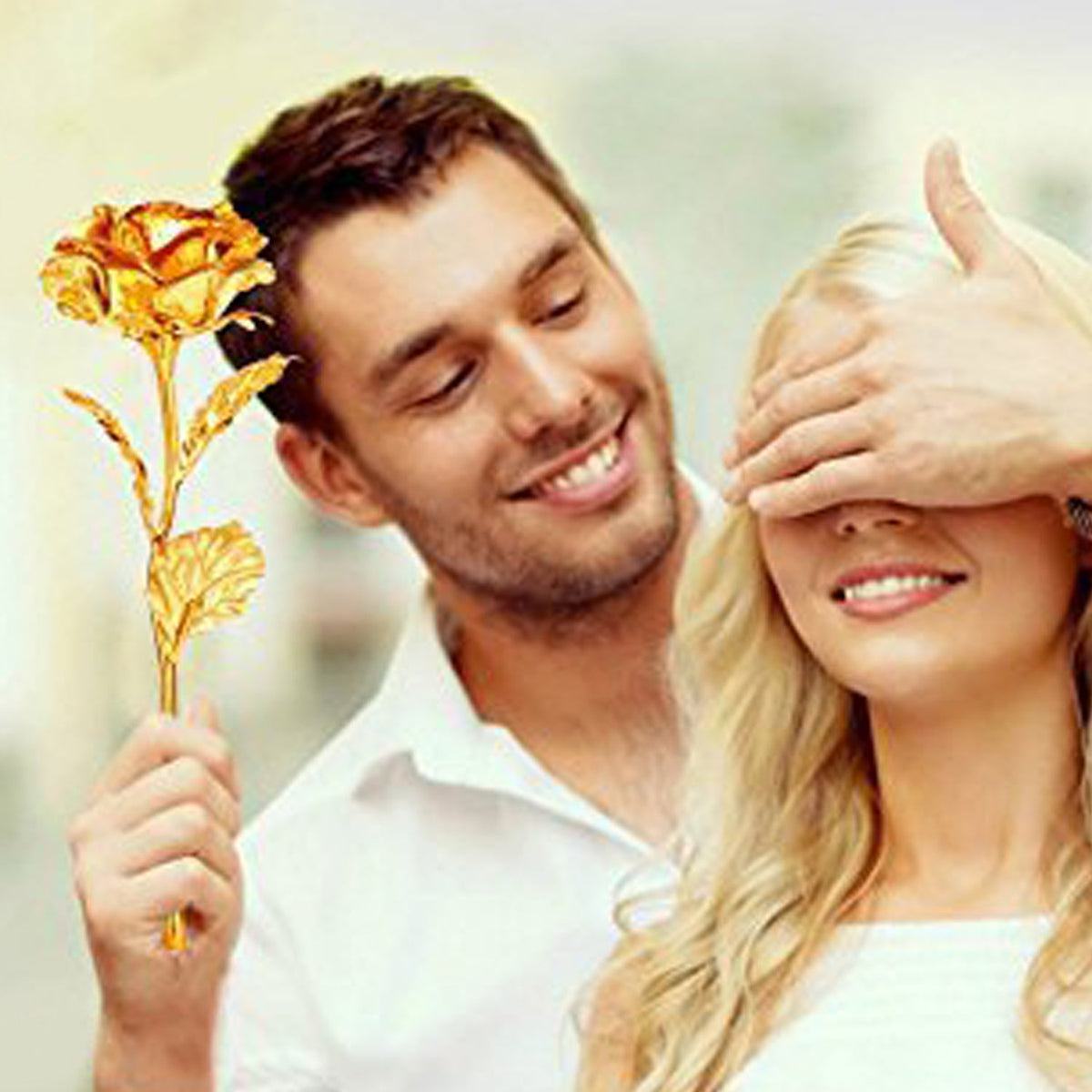 Romantic Gift Combo – LED Photo Frame, Travel Snow Globe & Golden Rose