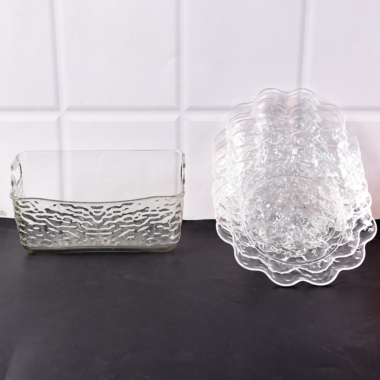9 in 1 Plastic Bowl With Serving Tray / Plates Set