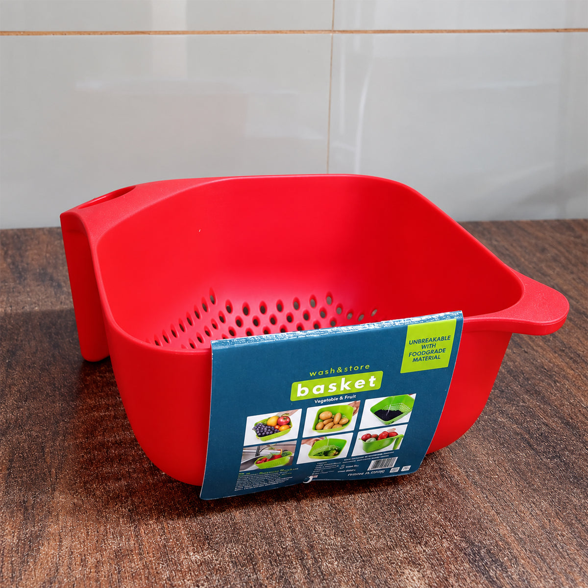Plastic Strainer Bowl – Ergonomic Handle & Quick Drainage