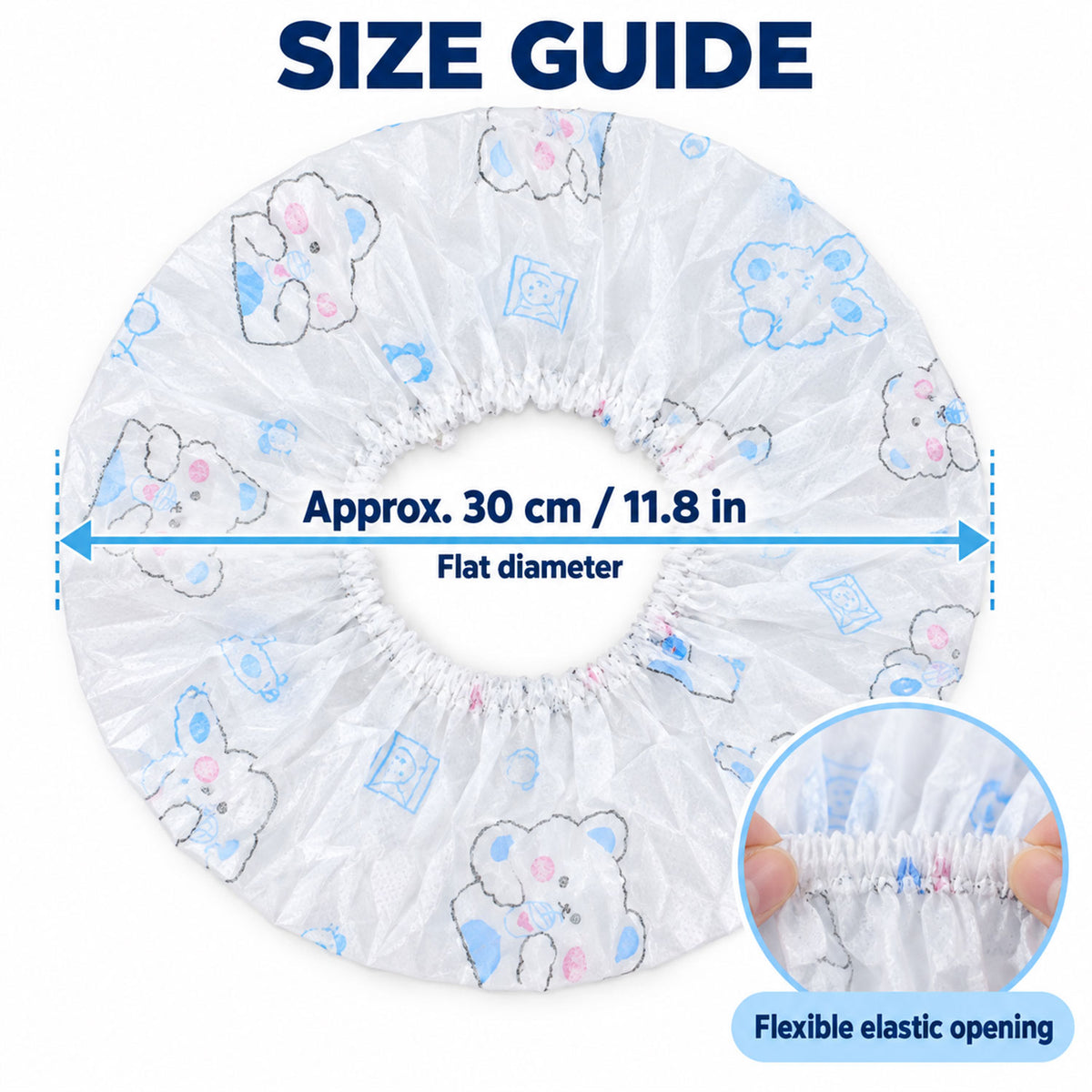Elastic Fan Dust Covers Set with Cartoon Print for Table Fans (10 Pc)