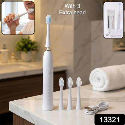 Side view of rechargeable electric toothbrush