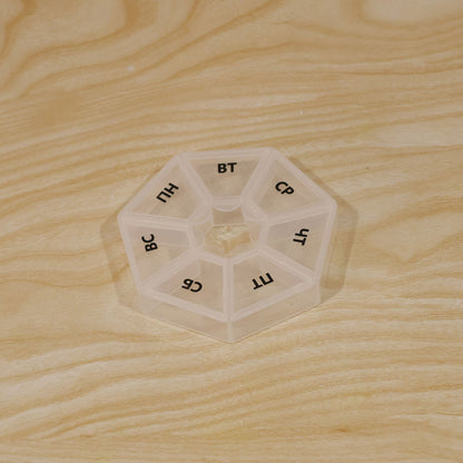 Medicine Pill Box with Clear Flip Lids for Weekly Travel Storage (7 Compartment)