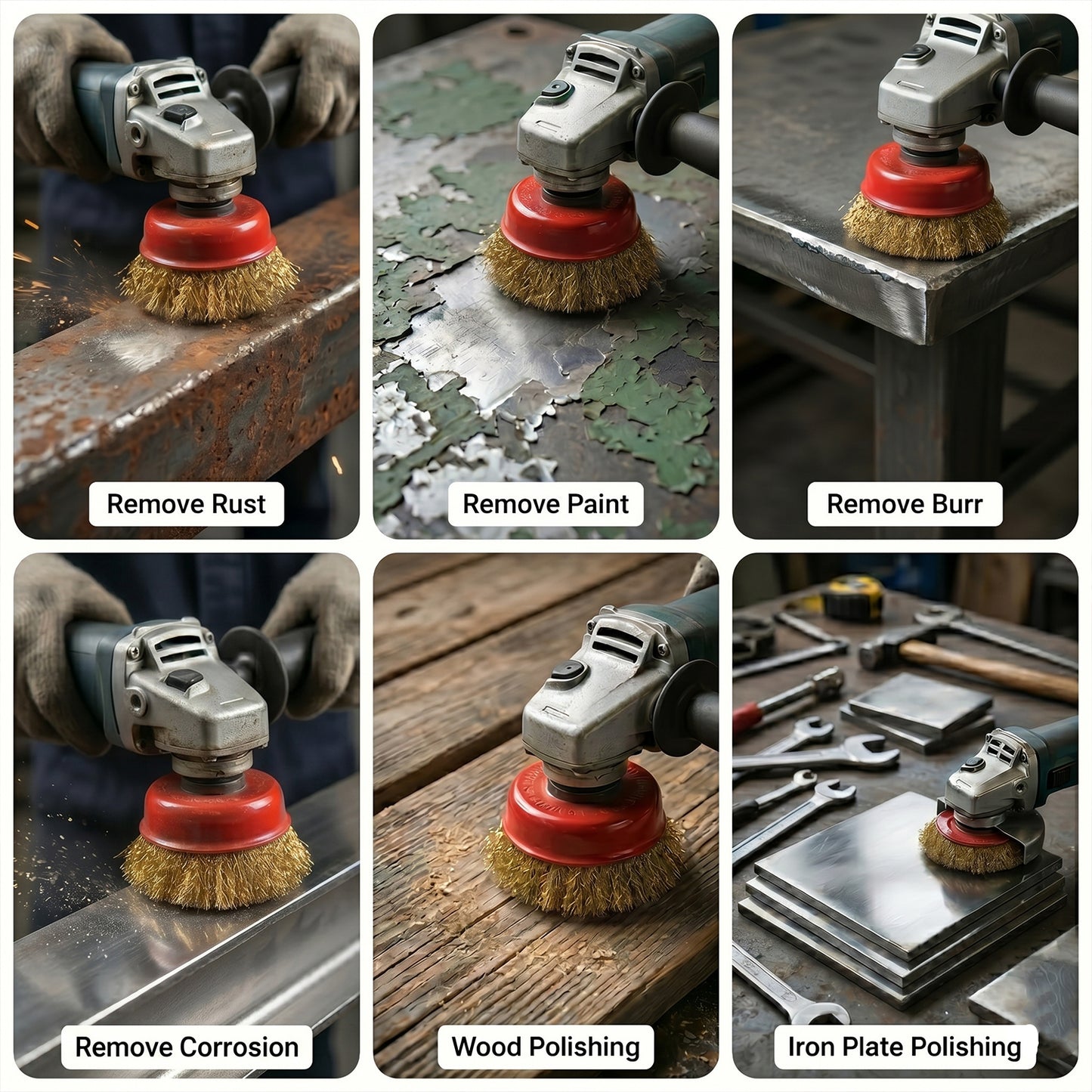 Cup brush workshop industrial