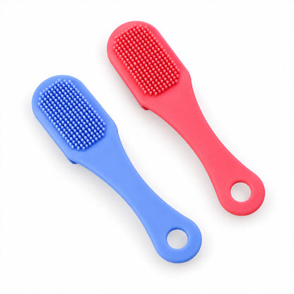 Silicone Face Cleansing Brush with Handle, Soft Facial Scrubber Set (2 Pc)