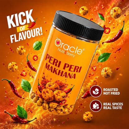 Peri Peri Makhana Premium Spicy Roasted Crunchy Fox Nuts Real Bold Tasty Spices (75g)