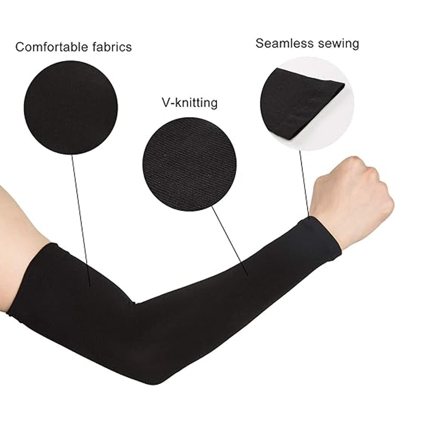 Stretchable Elbow Support Compression Sleeves (1 Pair)