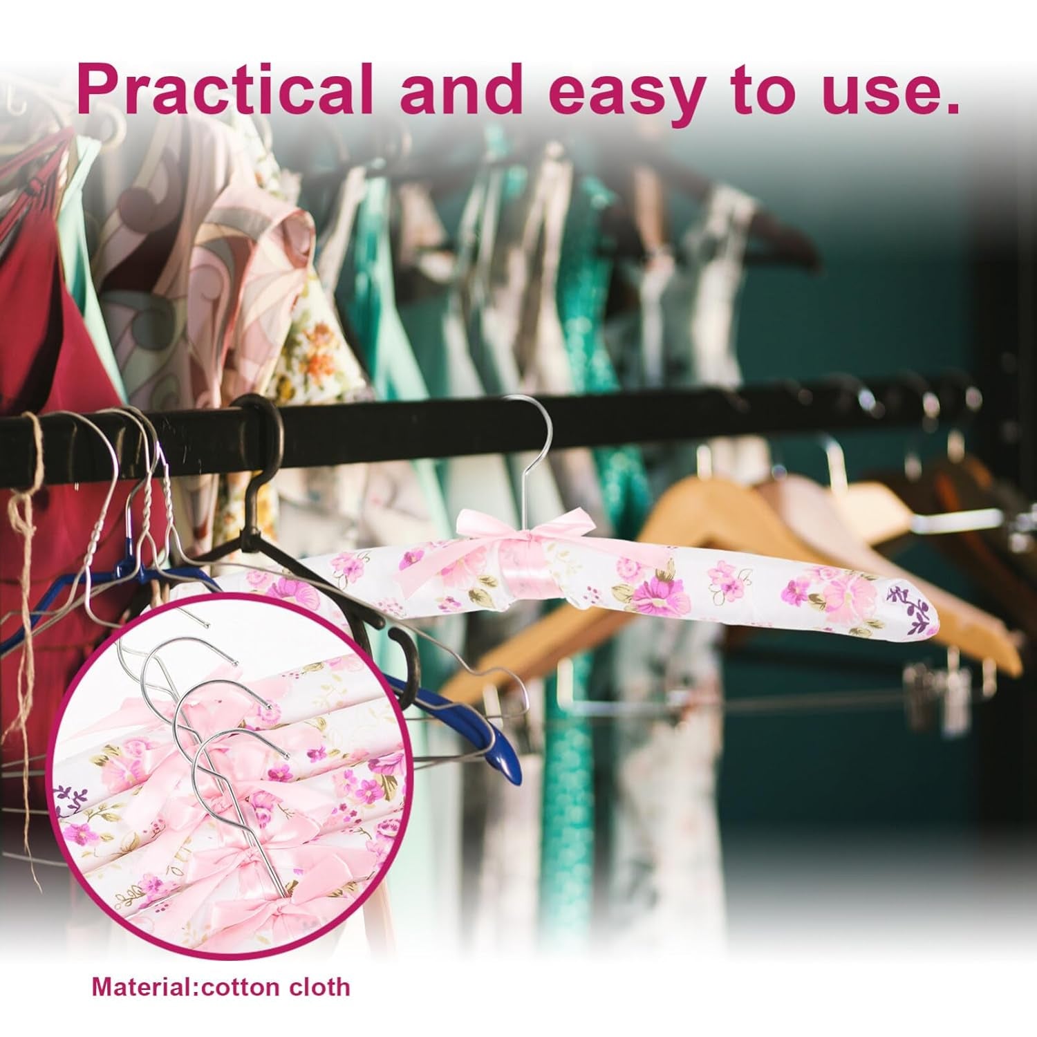 Premium Padded Floral Clothes Hanger (1 Pc)