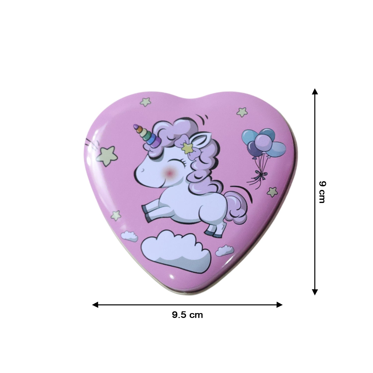 Heart Shaped Unicorn Printed Multipurpose Storage Box (1 Pc)