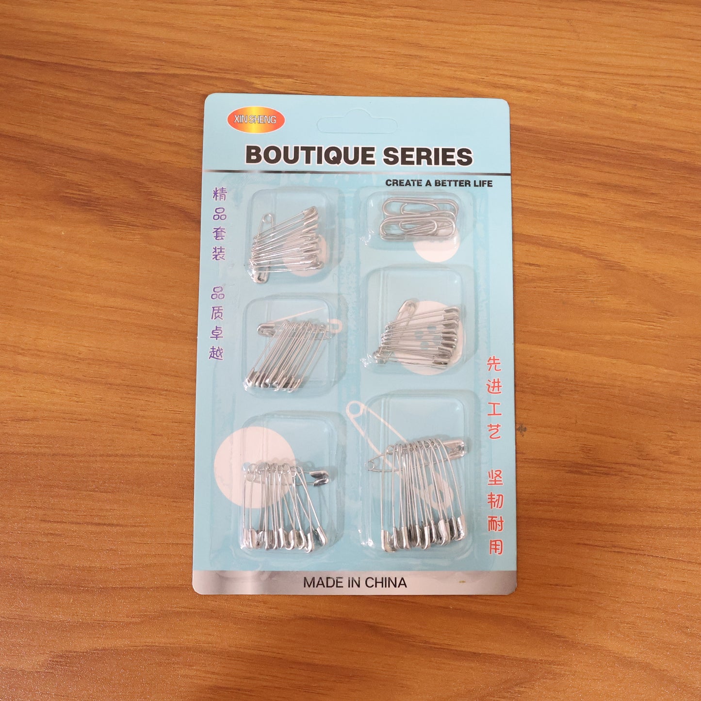 Multipurpose Metal Safety Pin Assortment Set