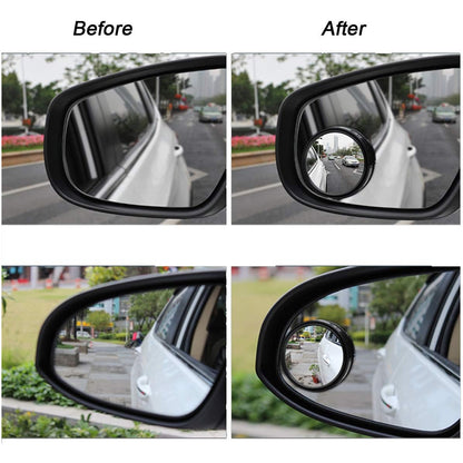 Car Blind Spot Convex Side Mirror Set - 2 Pc Wide Angle Safety