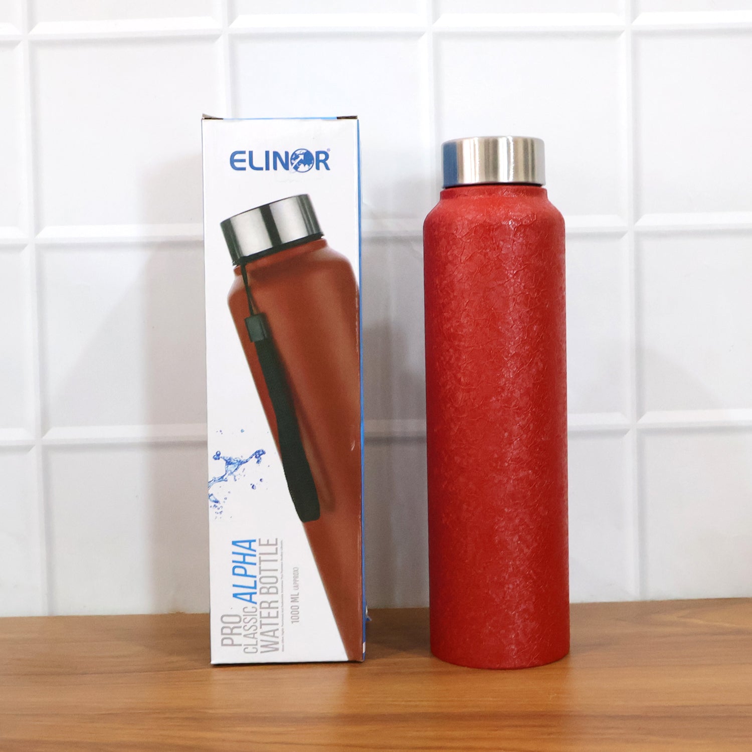 Custom 1000 ML Stainless Steel Water Bottle Red Color (1 Pc)