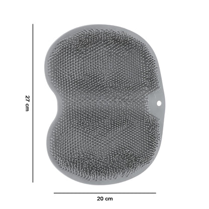 Silicone bathroom foot scrubbing mat detail