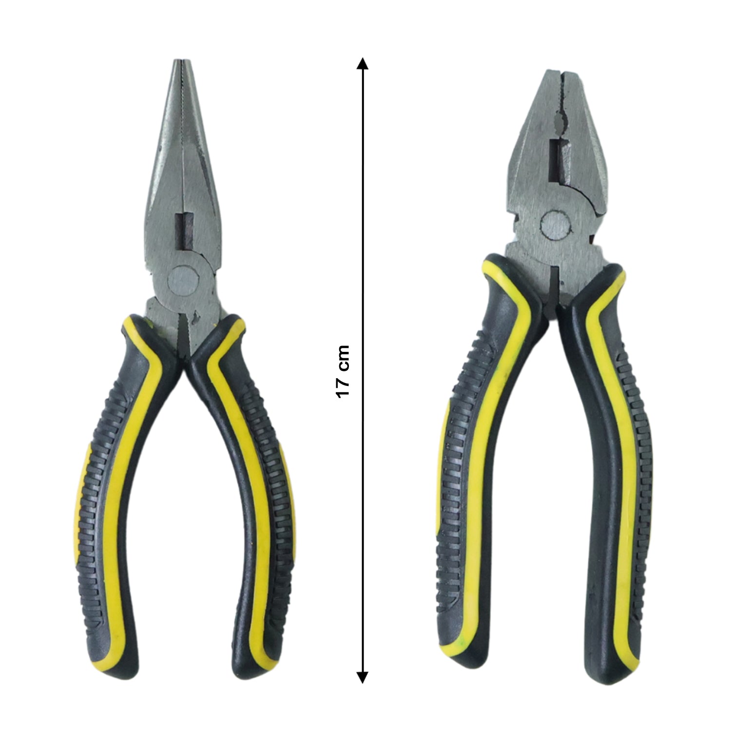 Pliers and Long Nose Pliers Set with Anti Slip Grip Handle (2 Pc Set)