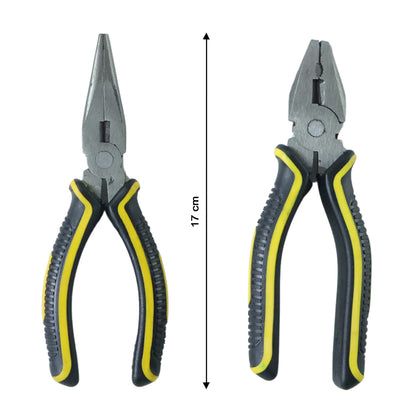 Pliers and Long Nose Pliers Set with Anti Slip Grip Handle (2 Pc Set)