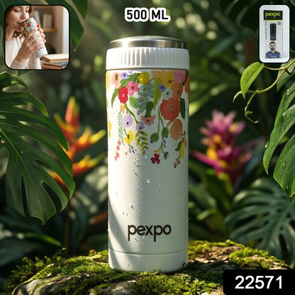 Pexpo Crypto Art Hot & Cold Vacuum Insulated Stainless Steel Water Bottle 500 ML