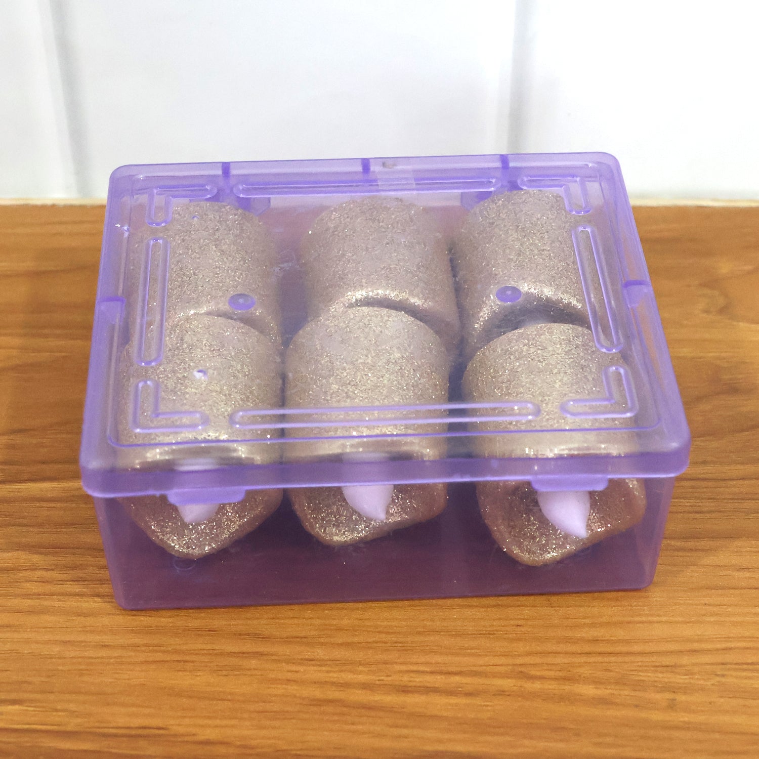 Christmas Premium Glitter LED Tealight Candles (6 Pc Set)