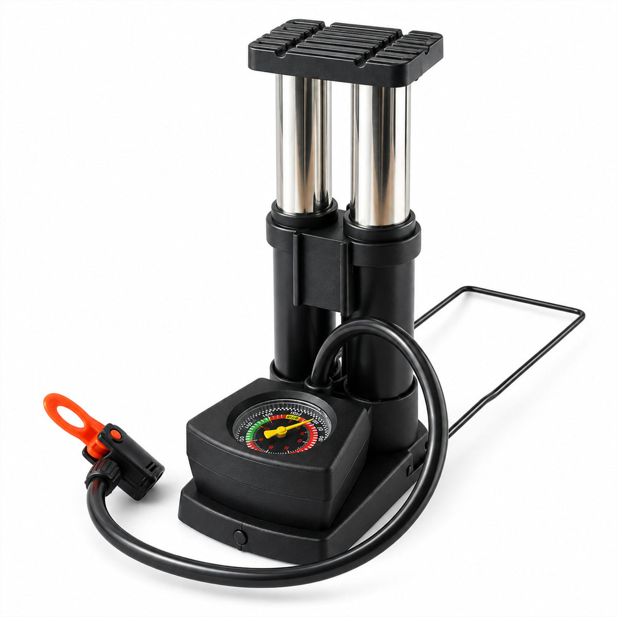 Mini Bike Pump – Portable Foot Operated with Gauge | Safora