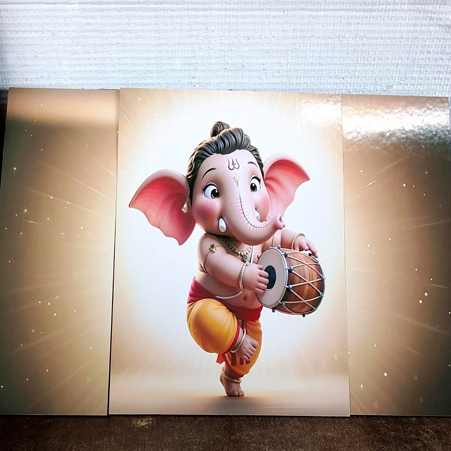 3 panel Ganesha MDF 16x12 inch