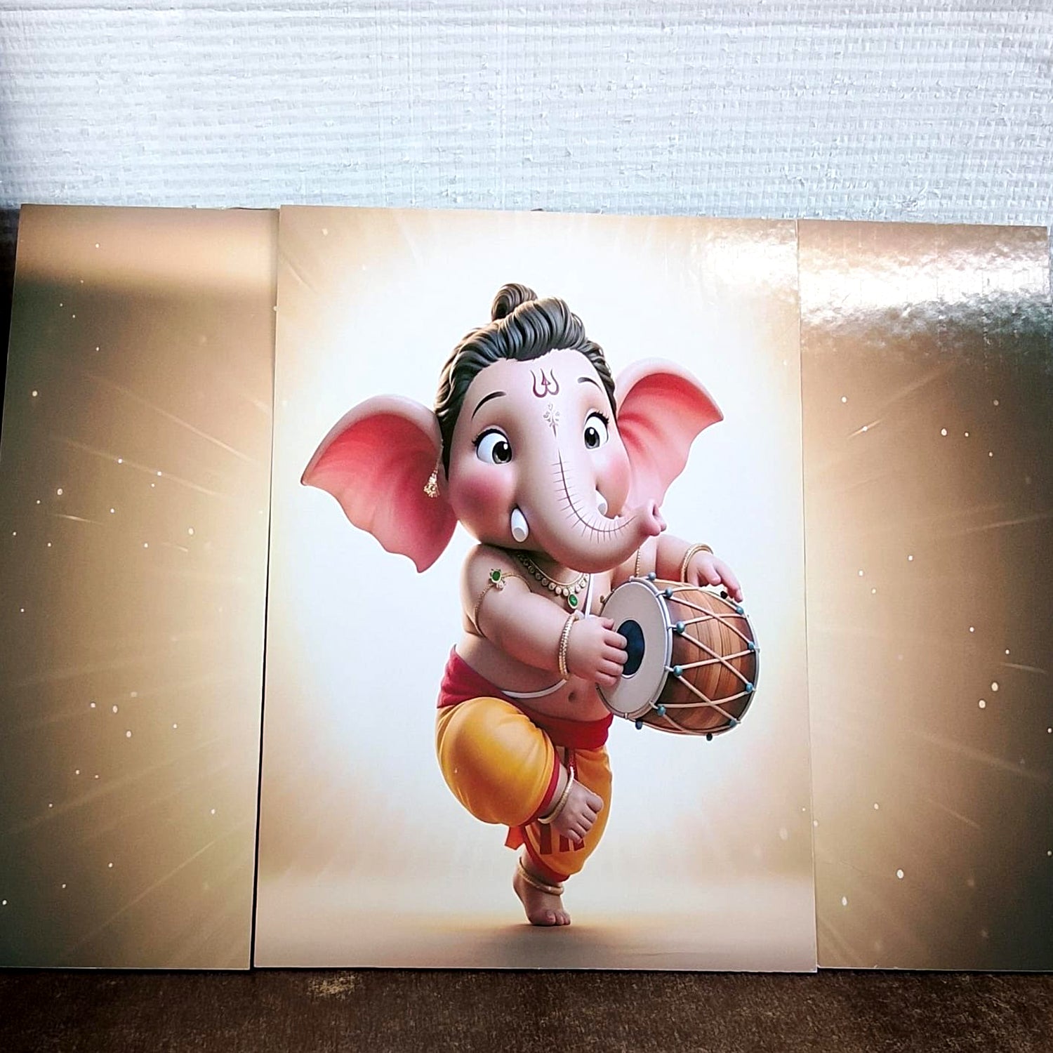 3 panel Ganesha MDF 16x12 inch