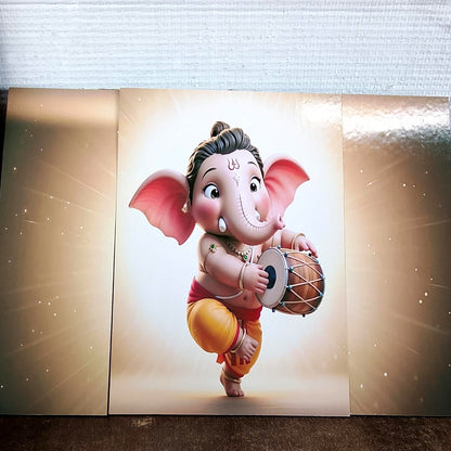 3 panel Ganesha MDF 16x12 inch