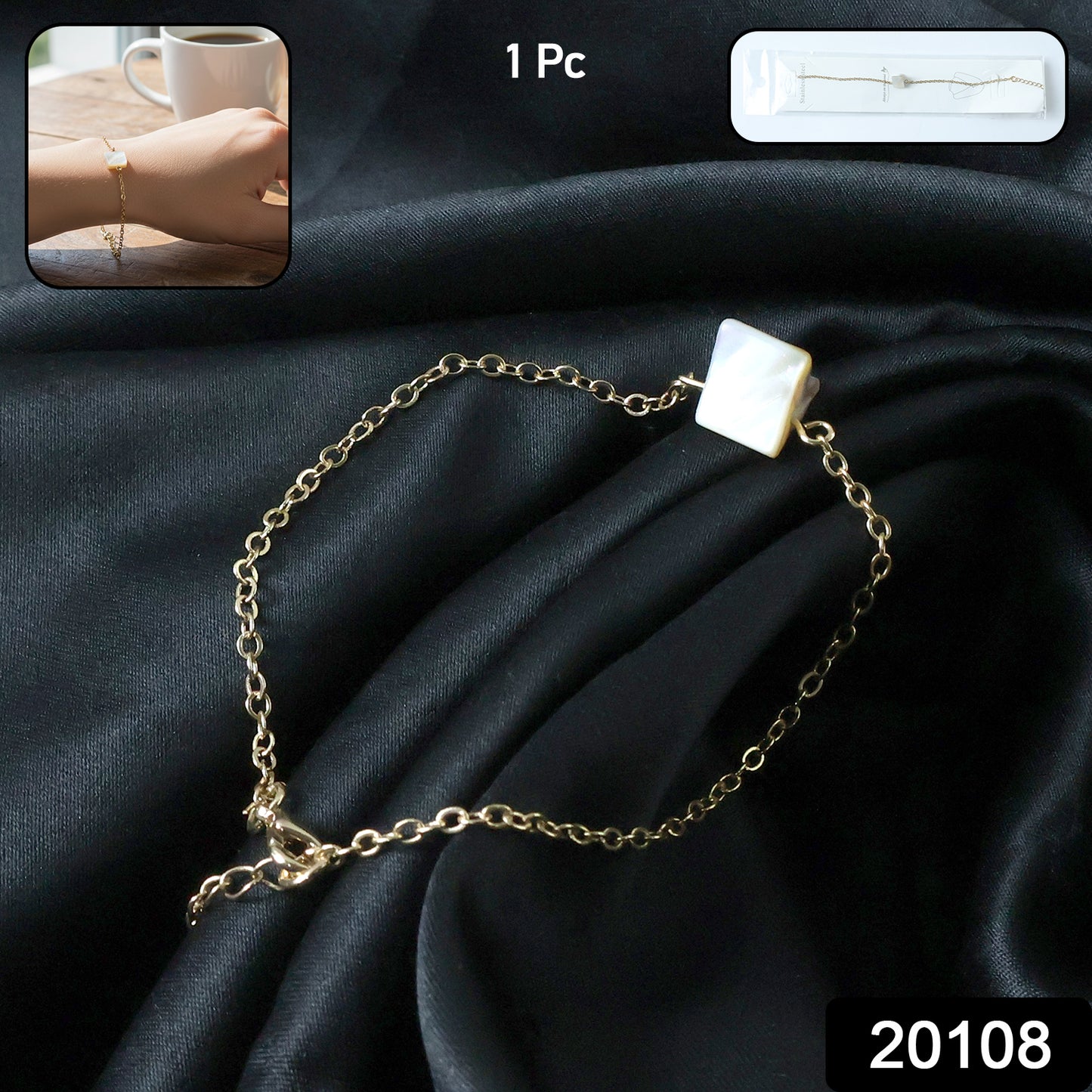 Adjustable Chain Bracelet worn on wrist