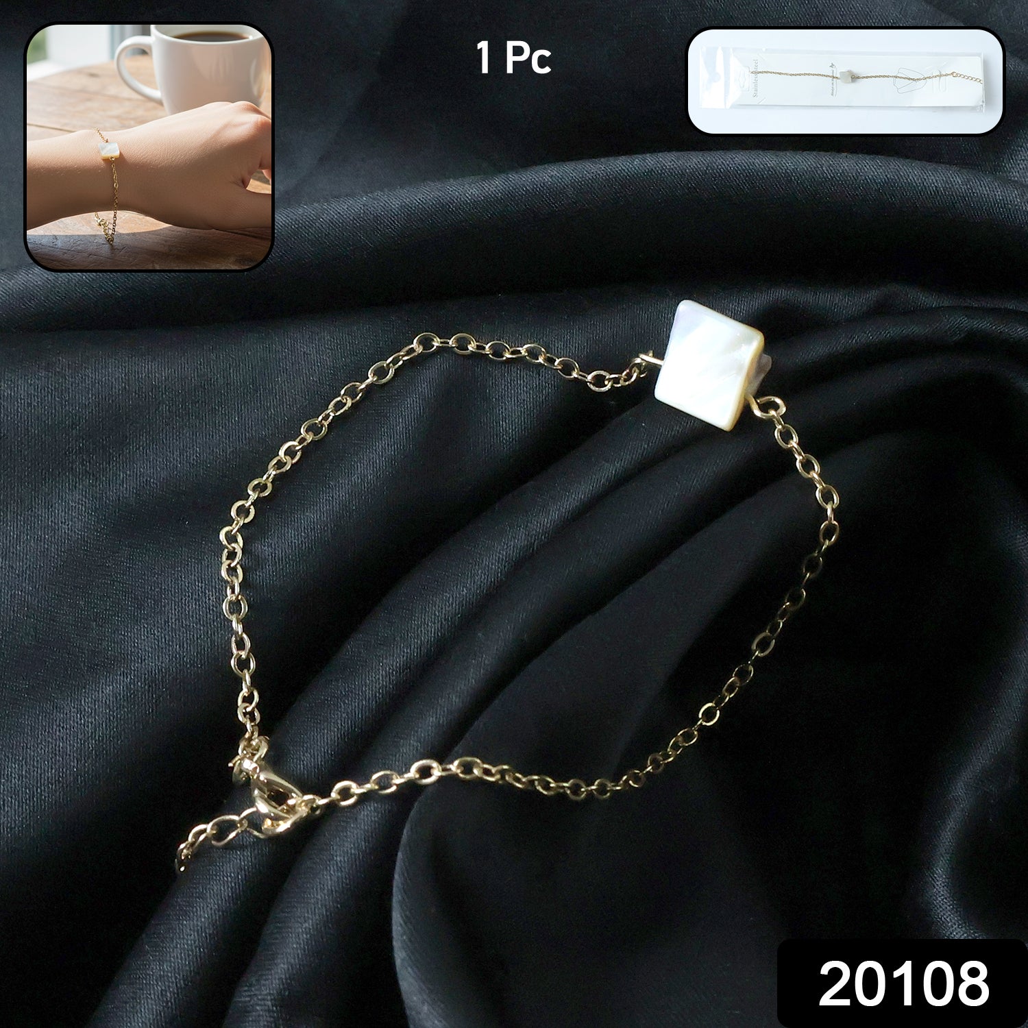 Adjustable Chain Bracelet worn on wrist