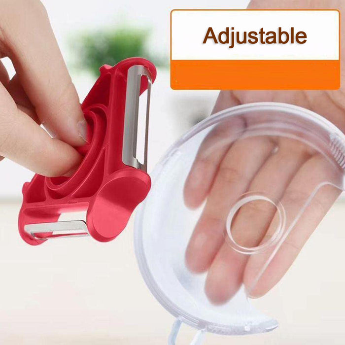2774A  3 in 1 Multi Function Three Use Rotary Hanging Round Planer Peeler and Cutter Vegetable Slicer Kitchen Tools Kitchen Gadgets
