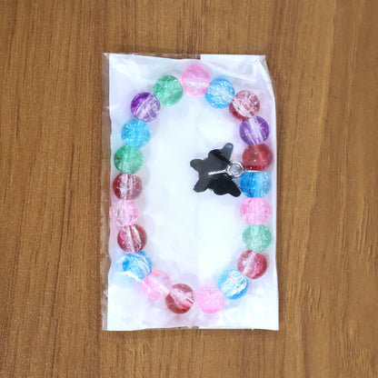 Premium Multicolor Crackle-Bead Stretch Bracelet (1 Pc)