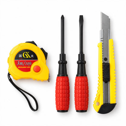 4 in 1 Hand Tool Kit for Garage and Hardware Repairs, Compact Tool Set (1 Set)