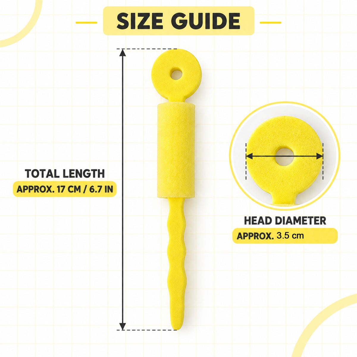 Soft Foam Hair Curling Roller with Locking Strap for Heatless Hairstyling (1 Pc)