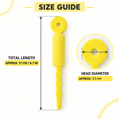 Soft Foam Hair Curling Roller with Locking Strap for Heatless Hairstyling (1 Pc)
