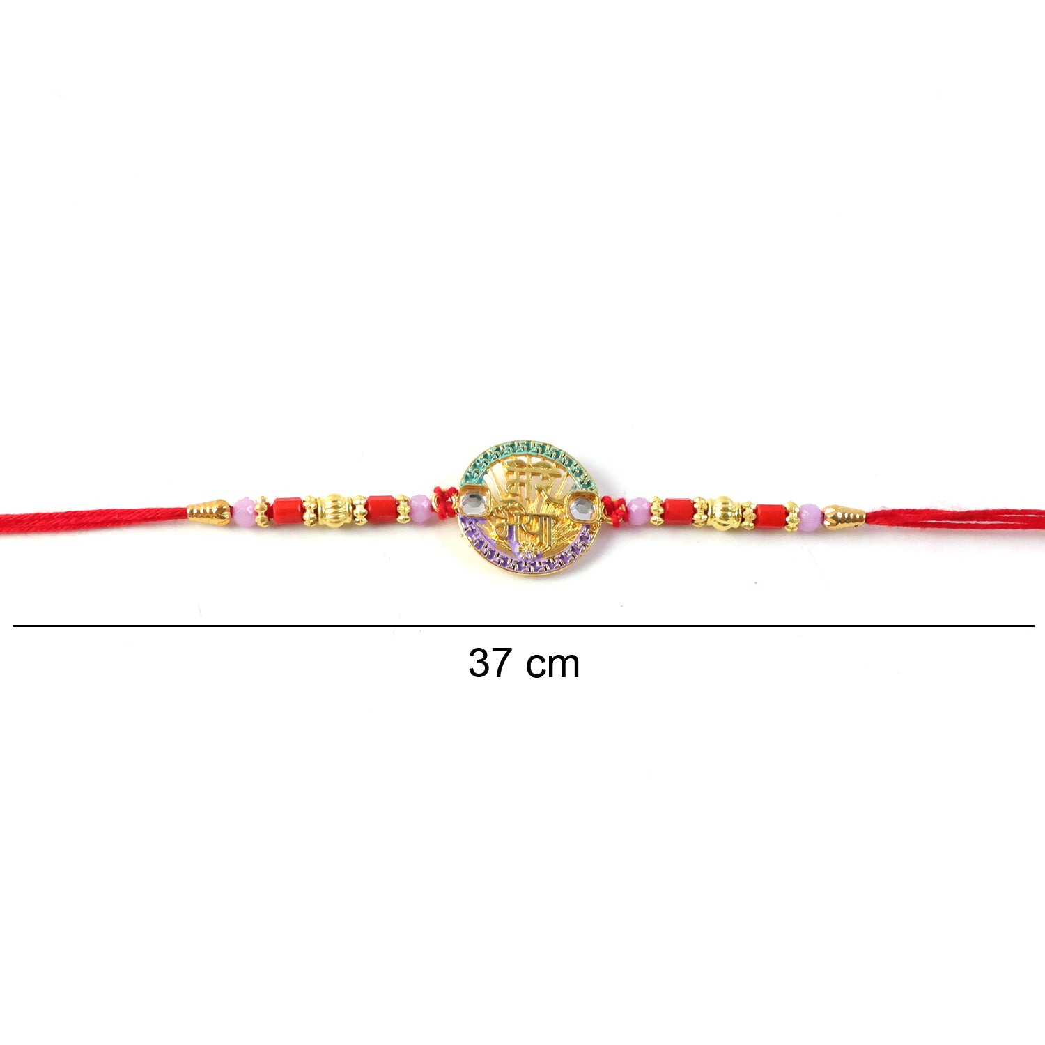 Festive Rakhi with stone and bead design
