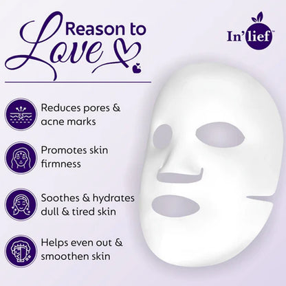 In'lief Hydrating & Brightening Sheet Face Mask  (1 Pc, Assorted)