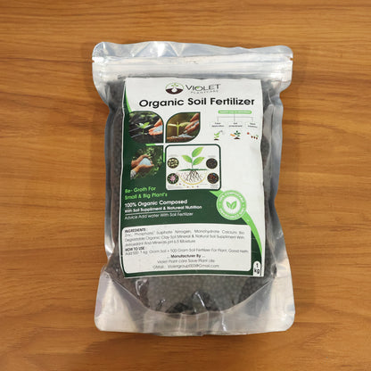 Black Organic Soil Fertilizer for Home Gardening (1 Pc, 1 Kg)
