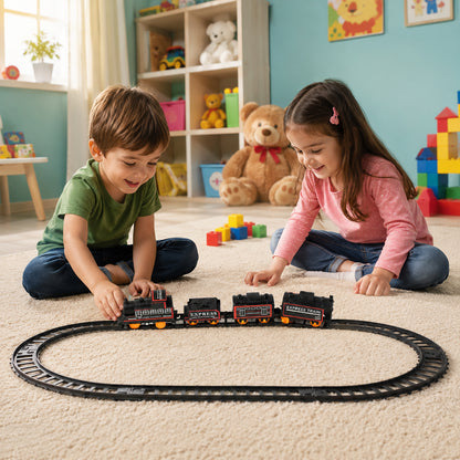 Electric train track play set