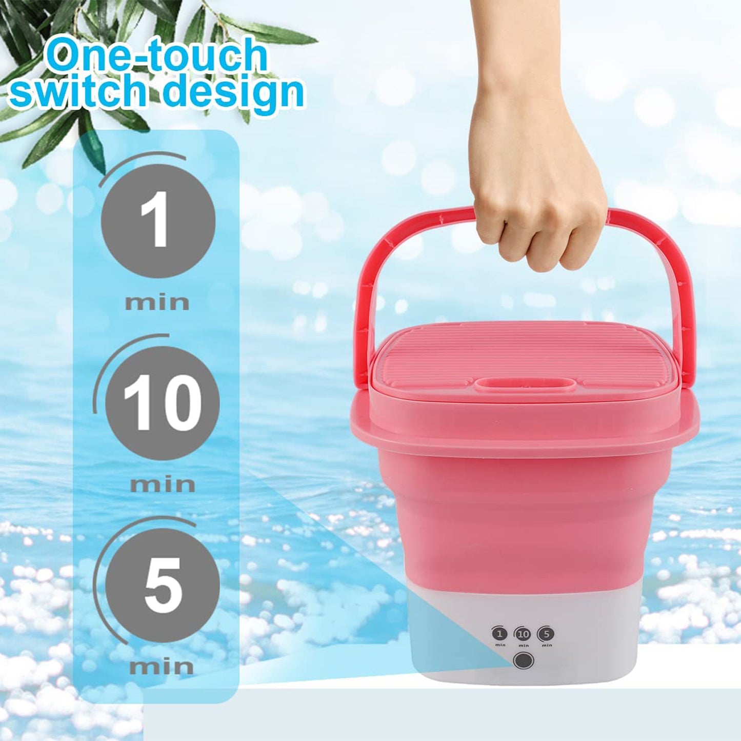 Foldable Electric Washing Bucket (1 Pc)