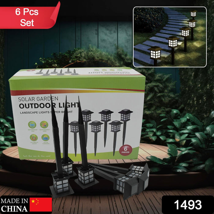 1493 Big Solar Outdoor Lights, 6 Pack Waterproof Solar Pathway Lights, 10 Hrs Long-Lasting LED Landscape Lighting Solar Garden Lights, Solar Lights for Walkway Path Driveway Patio Yard & Lawn (6 Pc Set)