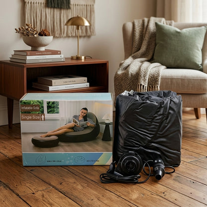 Inflatable air sofa chair with electric pump