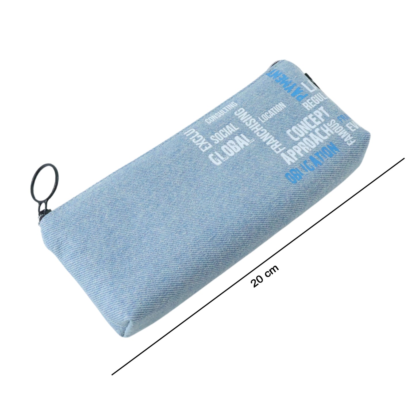 Zipper pouch for pencils front view