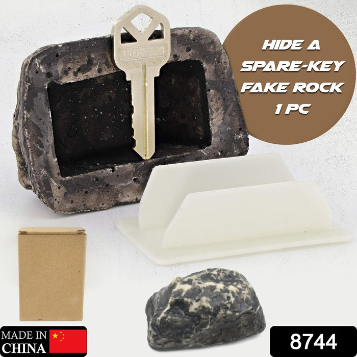 Hide a Key Outside Rock Looks Like a Real Rock - Weatherproof Rock Key Perfect for Emergencies - Fake Rock Key Hider Outside Decorative (1 Pc)