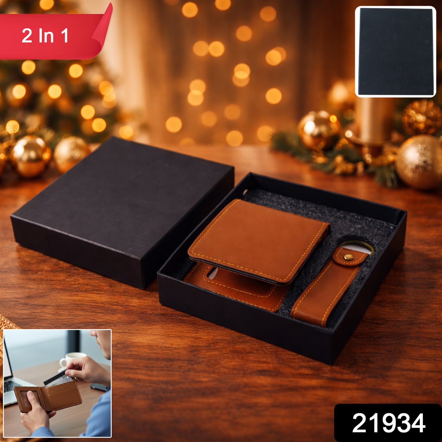 Men’s wallet and keychain combo