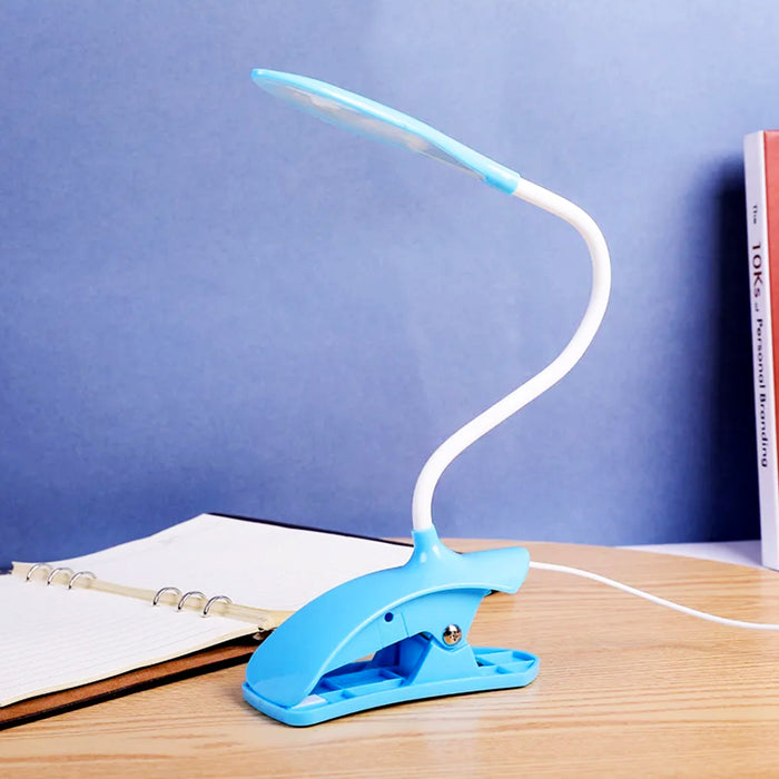 0271 Desk Lamp Adjustable Gooseneck USB Rechargeable 3 modes of Lighting, Reading Lamp for Dorm White, Study Desk lamp Suitable for Girls College Bedroom Reading